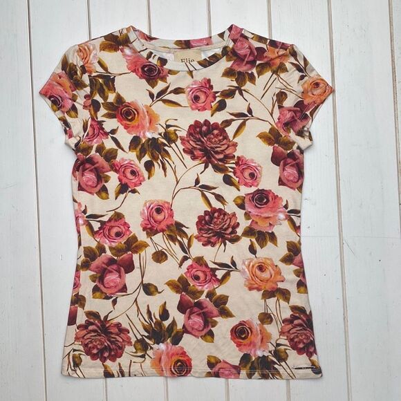 NWT Elie Tarhari Floral Tee - Picture 9 of 11